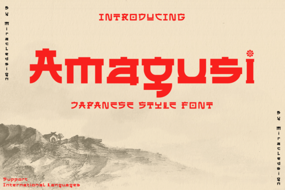 Amagusi: A Japanese-Inspired Display Font for Creative Makers