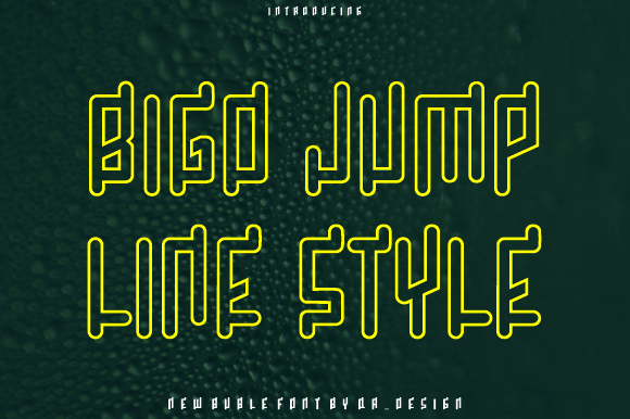 Bigo Jump Line – Bold Font for Handmade and Commercial Projects