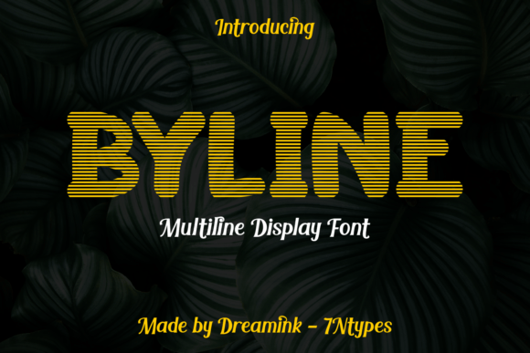 Byline Font: A Stylish Display Typeface for Creative Projects