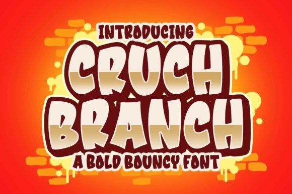Cruch Branch: A Bouncy Display Font for Bold Editorial Designs