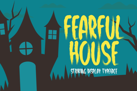 Fearful House: A Display Font with Marker Board Charm