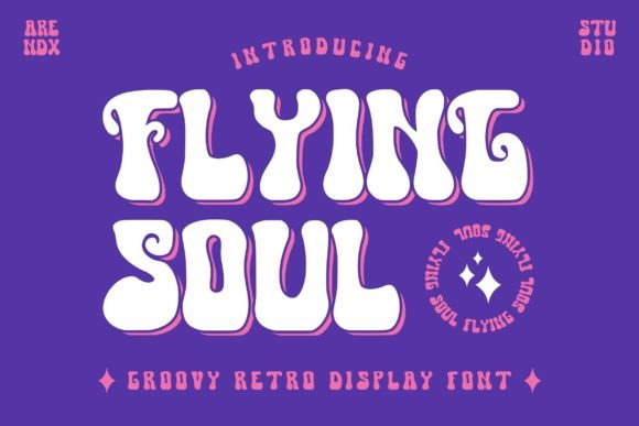 Flying Soul – Groovy Retro Display Font for Web Design