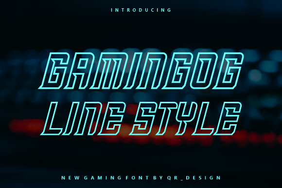 Gamingog Line: A Bold Display Font for Dynamic Branding