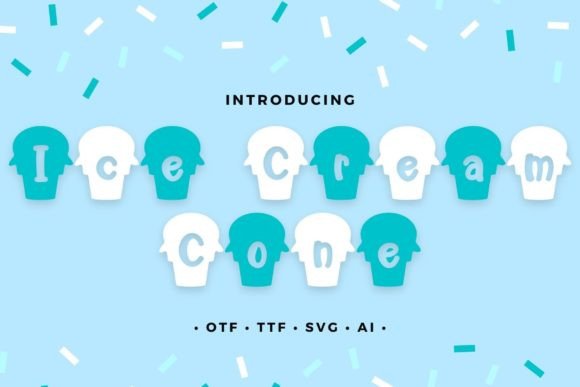 Ice Cream Cone Font for Eye-Catching Branding and Design