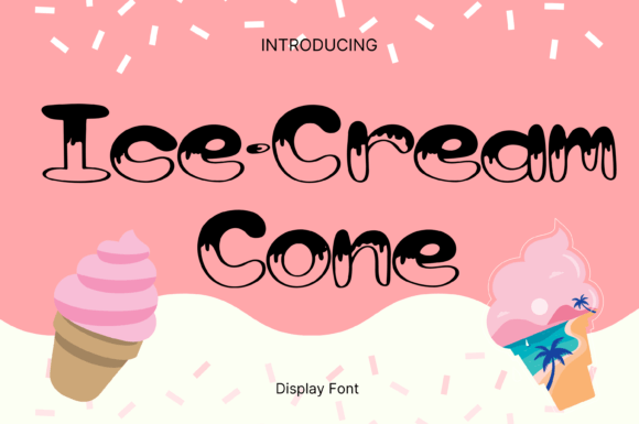 Ice-cream Cone Font for Playful and Youthful Design