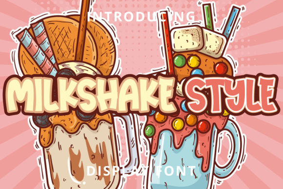 Milkshake Style Font for Bold Digital Designs