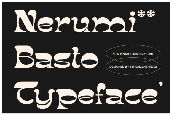 Nerumi Basto Vintage Display Font for Bold Branding