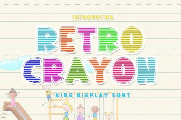 Retro Crayon Font for Handmade Projects and More