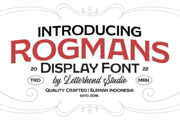 Rogmans: A Modern Display Font with Classy Appeal
