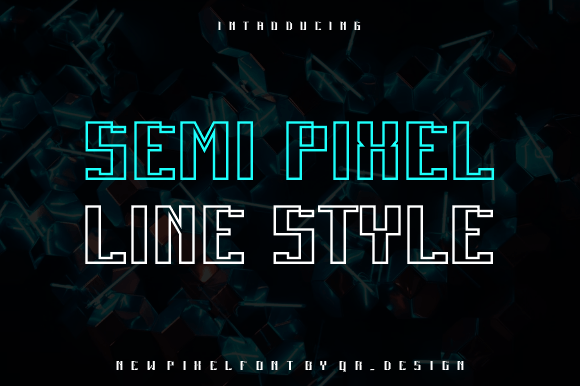 Semi Pixel Line – Bold Display Font for Creative Projects
