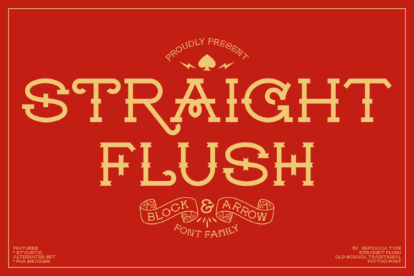 Straight Flush: A Vintage Display Font for Bold Campaigns