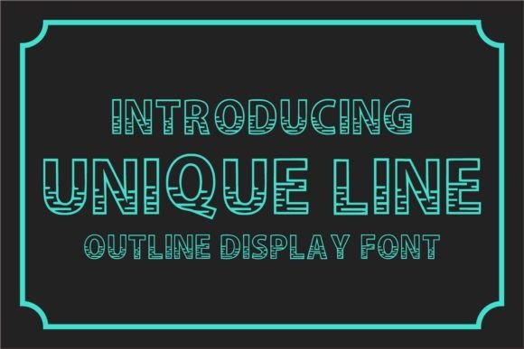 Unique Line Display Font for Bold Web Design