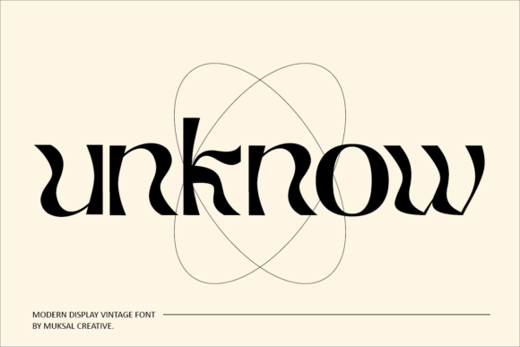 Unknow Font for Modern Branding and Display Needs